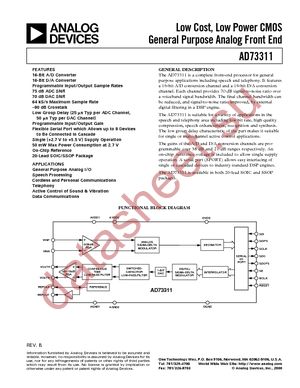 AD73311ARSZ-REEL datasheet  